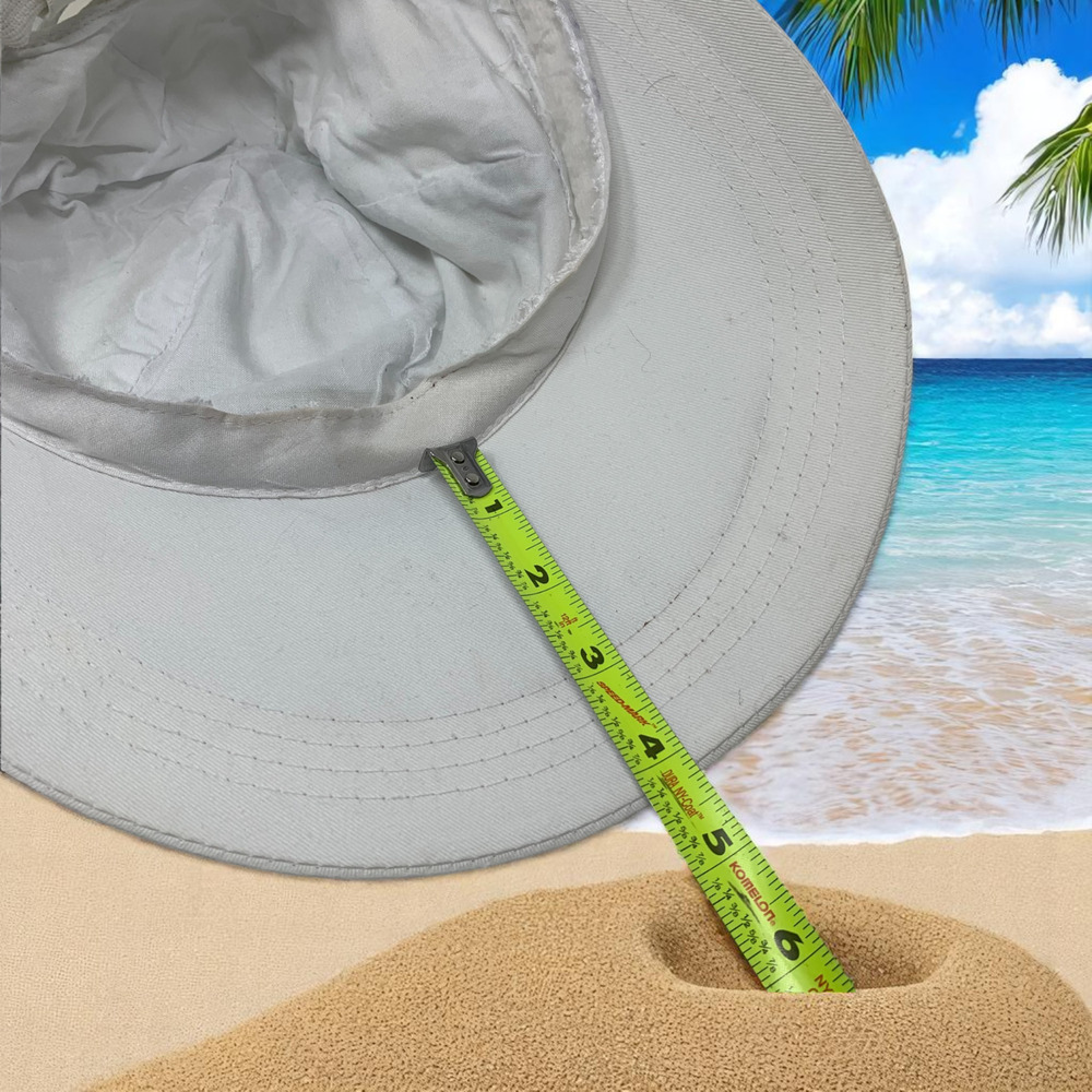 Vintage Bechamel White Cotton Tie Back Extra Long Brim Sun Beach Hat Hong Kong - Picture 7 of 7